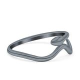 Snake Ring Oxidized Band Solid 925 Sterling Silver Thumb Ring (7mm)