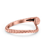 Snake Ring Oxidized Band Solid 925 Sterling Silver Thumb Ring (8mm)