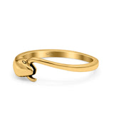 Snake Ring Oxidized Band Solid 925 Sterling Silver Thumb Ring (5mm)