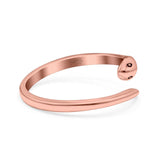 Snake Ring Oxidized Band Solid 925 Sterling Silver Thumb Ring (8mm)