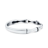 Bamboo Ring Oxidized Band Solid 925 Sterling Silver Thumb Ring (2.5mm)