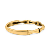 Bamboo Ring Oxidized Band Solid 925 Sterling Silver Thumb Ring (2.5mm)