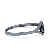 Eye Ring Oxidized Band Solid 925 Sterling Silver Thumb Ring (6mm)