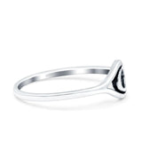Eye Ring Oxidized Band Solid 925 Sterling Silver Thumb Ring (6mm)