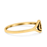 Eye Ring Oxidized Band Solid 925 Sterling Silver Thumb Ring (6mm)