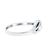 Love Ring Oxidized Band Solid 925 Sterling Silver Thumb Ring (5mm)