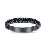Bali Style Oxidized Ring Band Solid 925 Sterling Silver Thumb Ring (3mm)
