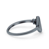 Moon & Star Ring Oxidized Band Solid 925 Sterling Silver Thumb Ring (10mm)