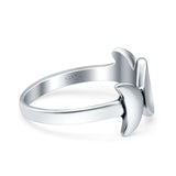 Moon Phases Style Oxidized Band Solid 925 Sterling Silver Thumb Ring (9mm)
