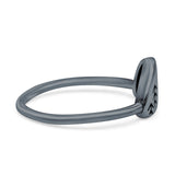 Nature Ring Oxidized Band Solid 925 Sterling Silver Thumb Ring (7mm)