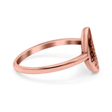 Flowers Ring Oxidized Band Solid 925 Sterling Silver Thumb Ring (11mm)