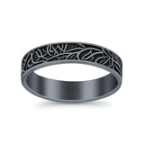 Tree Branches Ring Oxidized Band Solid 925 Sterling Silver Thumb Ring (4.5mm)