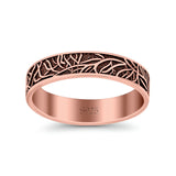 Tree Branches Ring Oxidized Band Solid 925 Sterling Silver Thumb Ring (4.5mm)