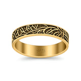 Tree Branches Ring Oxidized Band Solid 925 Sterling Silver Thumb Ring (4.5mm)