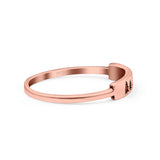 Christmas Trees Ring Oxidized Band Solid 925 Sterling Silver Thumb Ring (3mm)