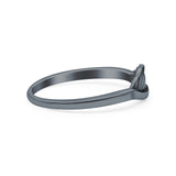 Wing Ring Oxidized Band Solid 925 Sterling Silver Thumb Ring (5mm)