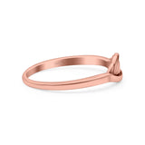 Wing Ring Oxidized Band Solid 925 Sterling Silver Thumb Ring (5mm)