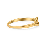 Wing Ring Oxidized Band Solid 925 Sterling Silver Thumb Ring (5mm)