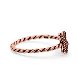 Starfish Band Oxidized Ring Solid 925 Sterling Silver Thumb Ring (8mm)