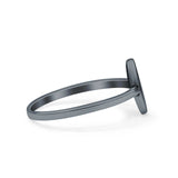Praying Hands Ring Oxidized Band Solid 925 Sterling Silver Thumb Ring (9.5mm)