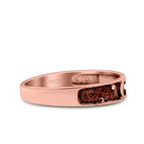 Moon & Stars Band Oxidized Band Solid 925 Sterling Silver Thumb Ring (4mm)