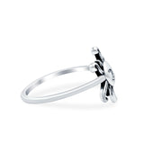 Sun Ring Oxidized Band Solid 925 Sterling Silver Thumb Ring (13mm)