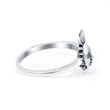 Sun Ring Oxidized Band Solid 925 Sterling Silver Thumb Ring (11mm)