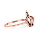 Royal Crown Ring Oxidized Band Solid 925 Sterling Silver Thumb Ring (11mm)