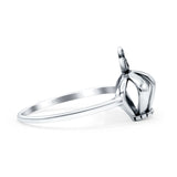 Royal Crown Ring Oxidized Band Solid 925 Sterling Silver Thumb Ring (11mm)