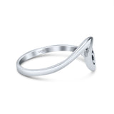 Sun Sunrise Sunset With Beautiful Shining Sea Wave Band Thumb Ring