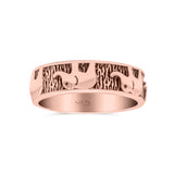 Elephant Filigree Animal Spinner Stylish Oxidized Band Thumb Ring (5.6mm)