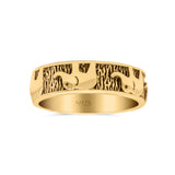 Elephant Filigree Animal Spinner Stylish Oxidized Band Thumb Ring (5.6mm)