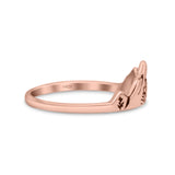 Iconic Art Design Mountains And Trees Oxidized Band Thumb Ring
