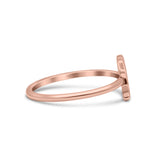 Initial Q Alphabet Letter Name Monogram Stackable Trendy Ring Band Solid 925 Sterling Silver Thumb Ring (8.6mm)