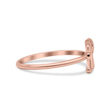 Initial R Alphabet Letter Name Monogram Stackable Trendy Ring Band Solid 925 Sterling Silver Thumb Ring (8.5mm)