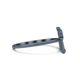 Initial X Alphabet Letter Name Monogram Fashion Band Thumb Ring (8.9mm)