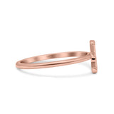 Initial Y Alphabet Letter Name Monogram Fashion Band Thumb Ring (8.5mm)