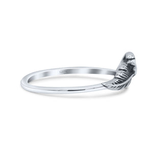 Dainty Leaf Flower Fashion Beautiful Statement Oxidized Ring Band Solid 925 Sterling Silver Thumb Ring (6.3mm)