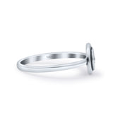 Moon And Star Ring Oxidized 925 Sterling Silver (8mm)