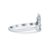 Attractive Sun and Cloud Plain Ring Ring Fascinating Oxidized Solid 925 Sterling Silver Thumb Band (10.4mm)