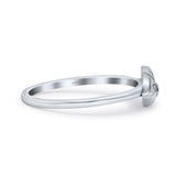 Petite Dainty Fish New Designer Vintage Oxidized Band Solid 925 Sterling Silver Thumb Ring (5.8mm)