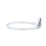 Dainty Tiny Semicircle Sunset Scenery Carved Oxidized Finish Statement Thumb Ring Solid 925 Sterling Silver Band (5.7mm)