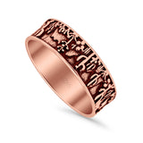 Desert Design Cactus Traditional Oxidized Trending Band Solid 925 Sterling Silver Thumb Ring 7mm