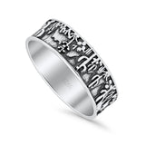 Desert Disign Traditional Oxidized Trending Band Ring Solid 925 Sterling Silver Thumb Ring (7mm)