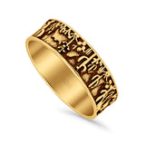 Desert Design Cactus Traditional Oxidized Trending Band Solid 925 Sterling Silver Thumb Ring 7mm