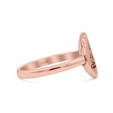 Attractive Eye Design Cultural Artisan Oxidized Fashion Band Solid 925 Sterling Silver Thumb Ring (11.7mm)
