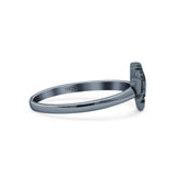 Attractive Elephant Head Face Artisan Animal Statement Oxidized Traditional Band Solid 925 Sterling Silver Thumb Ring (8.8mm)