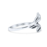 Elegant Rose Flower And Leaves Artisan Adjustable Oxidized Trendy Band Solid 925 Sterling Silver Thumb Ring (10.4mm)