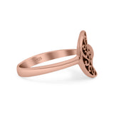 Celestial Moon And Sun Filigree Crescent Affectionate Fashion Oxidized Ring Band Thumb Ring (11.2mm)