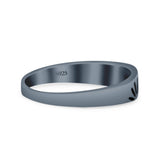 Iconic Sunrise Or Sunset Ring Sunshine New Art Trending Oxidized Band Thumb Ring (4.5mm)